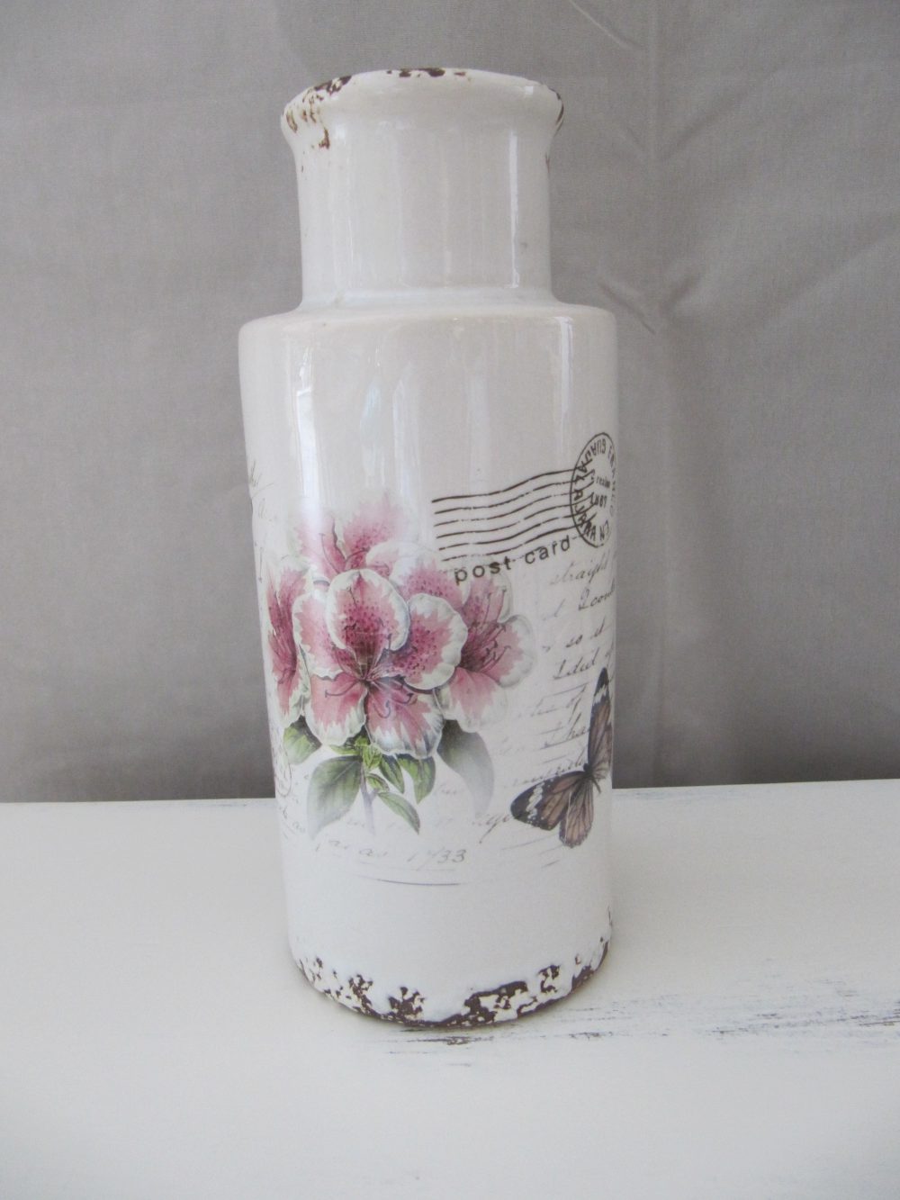 Keramik Vase, Blumenvase, vintage stil,