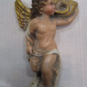 Engel mit Horn in antikem Finish