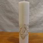 goldene Weihnachtskerze