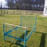antikes metallbett aus frankreich